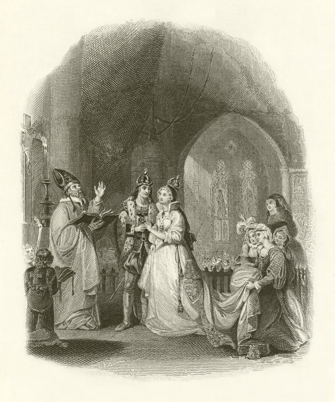 Henrik VII:s äktenskap med Elizabeth av York av English School