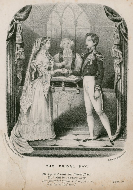 Drottning Victorias och prins Alberts äktenskap den 10 februari 1840 av English School