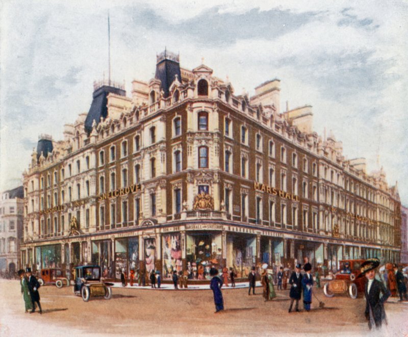 Marshall & Snelgrove, från Oxford Street och Vere Street av English School