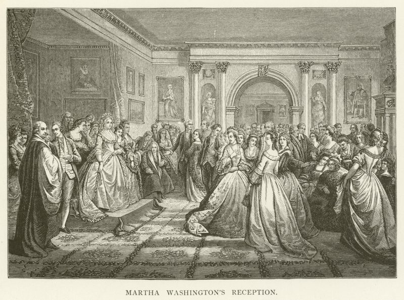 Martha Washingtons mottagning av English School