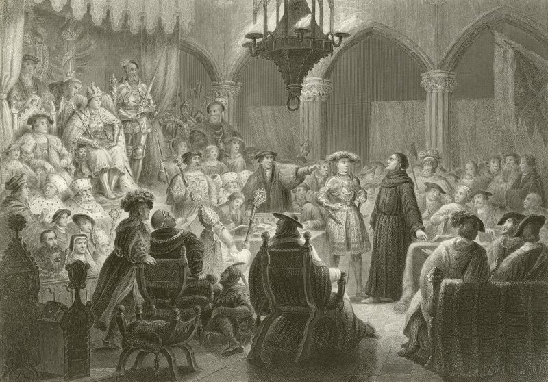 Martin Luther på Diet of Worms av English School