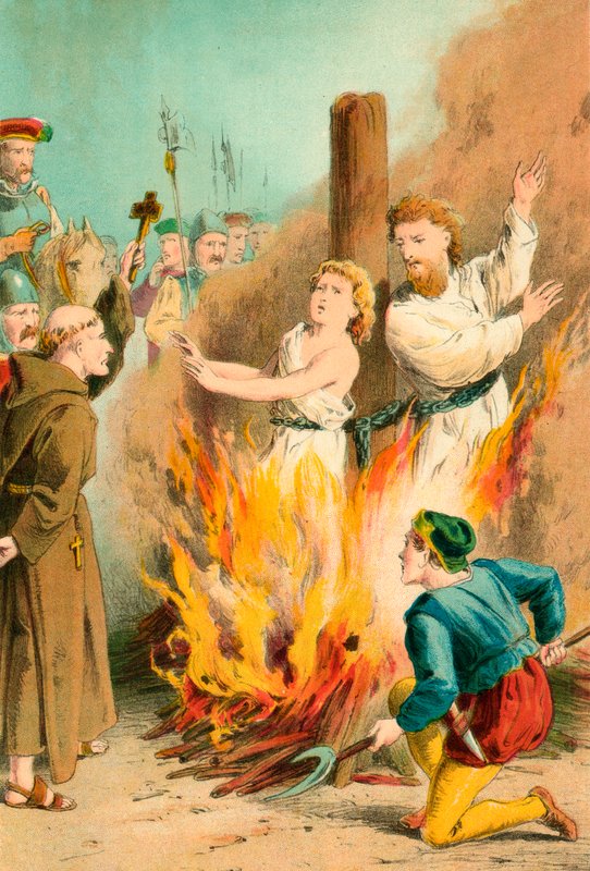 Martyrdom of Bradford and Leaf av English School