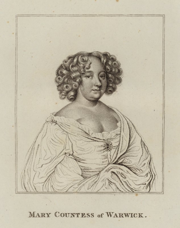 Mary Rich, grevinna av Warwick (gravyr) av English School