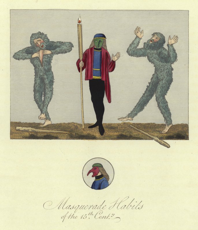 Maskeradvanor på 1400-talet av English School