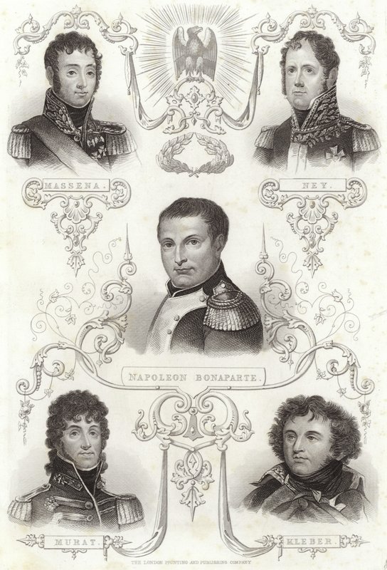 Massena, Ney, Napoleon Bonaparte, Murat och Kleber av English School