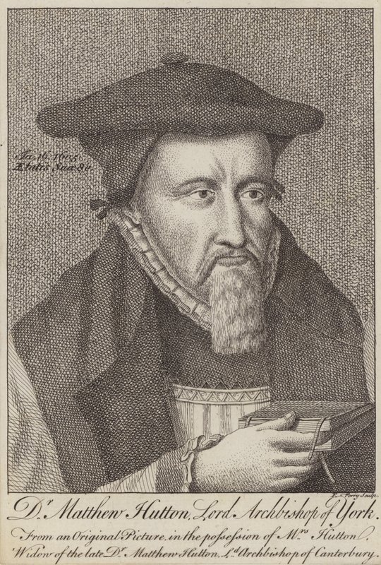 Matthew Hutton, ärkebiskop av York (etsning) av English School