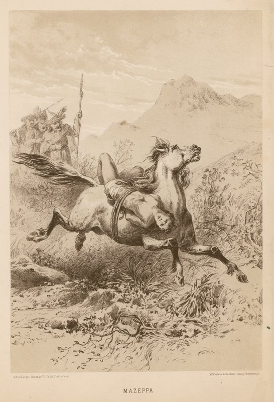 Mazeppa, baserad på dikten av Lord Byron av English School