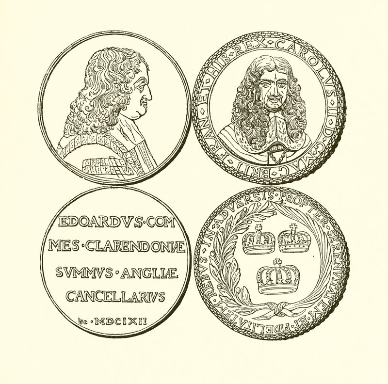 Medalj av Clarendon och medalj till minne av restaureringen av English School