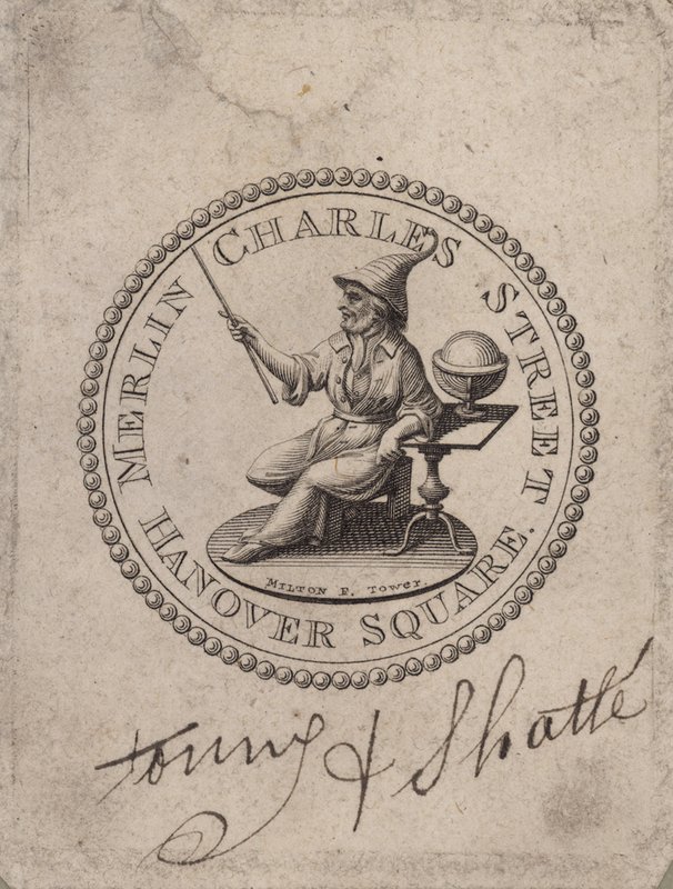 Medaljong märkt Merlin Charles Street, Hanover Square; Milton F Tower av English School