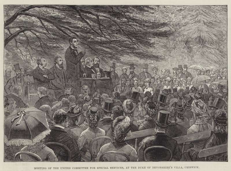 Möte med United Committee for Special Services, i Duke of Devonshire