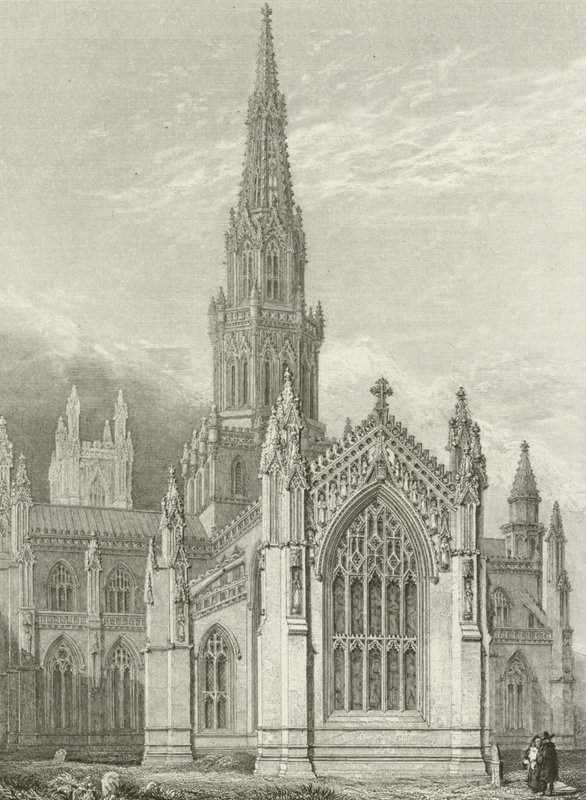 Melrose Abbey, restaurerad av English School