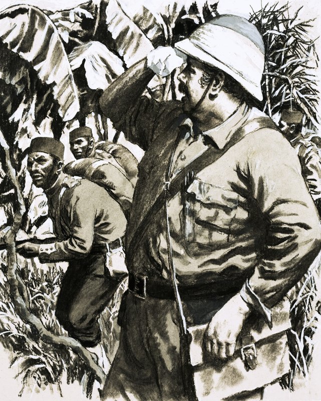 Melton Prior marscherar genom den burmesiska djungeln med det 11:e bengaliska infödda infanteriet av English School