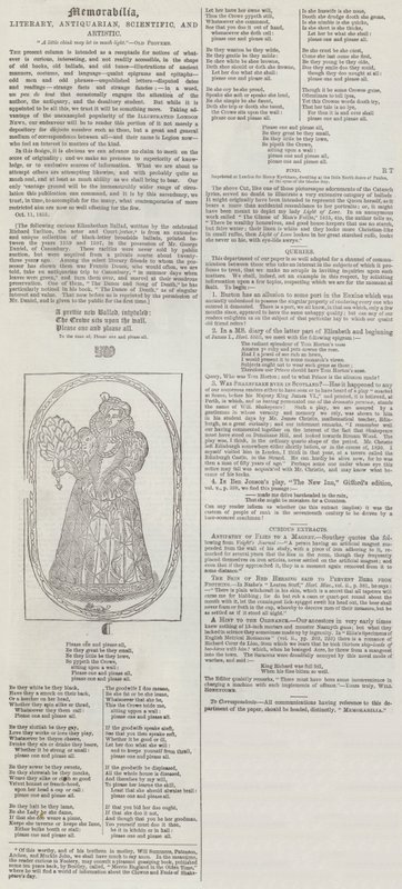 Memorabilia, litterära, antikvariska, vetenskapliga och konstnärliga (gravyr) av English School