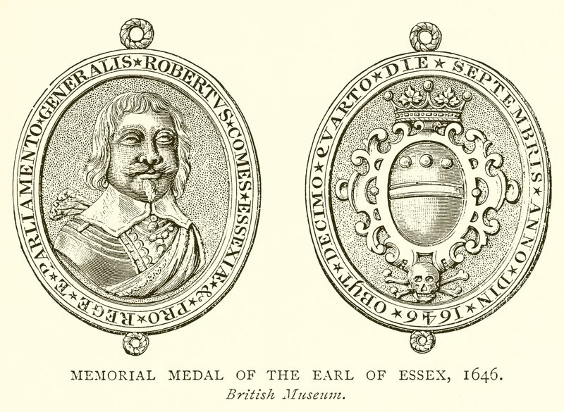Minnesmedalj för earlen av Essex, 1646 av English School