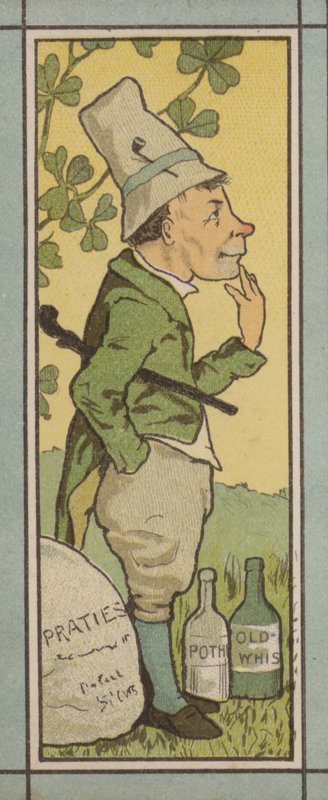 Menyillustration: Irland (färg litho) av English School