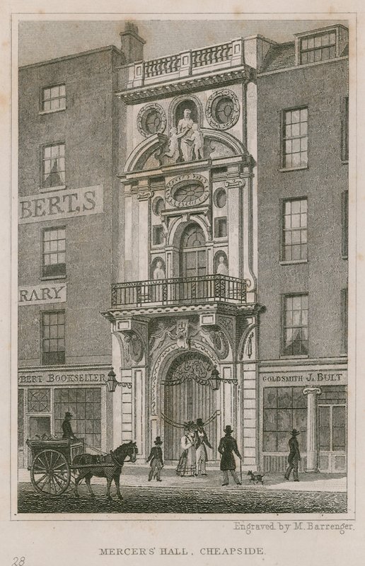 Mercers Hall, Cheapside, London av English School