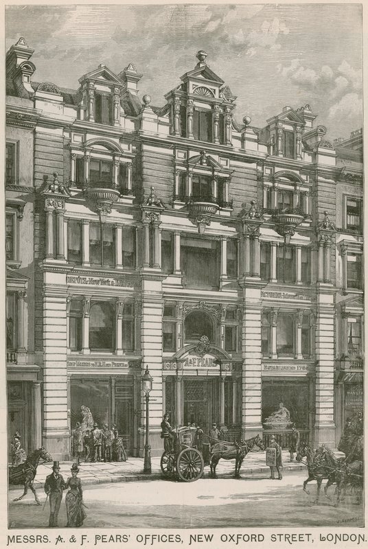 Herrarna A & F Pears kontor, New Oxford Street, London av English School