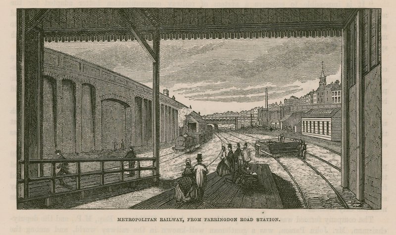 Metropolitan Railway från Farringdon Road station av English School