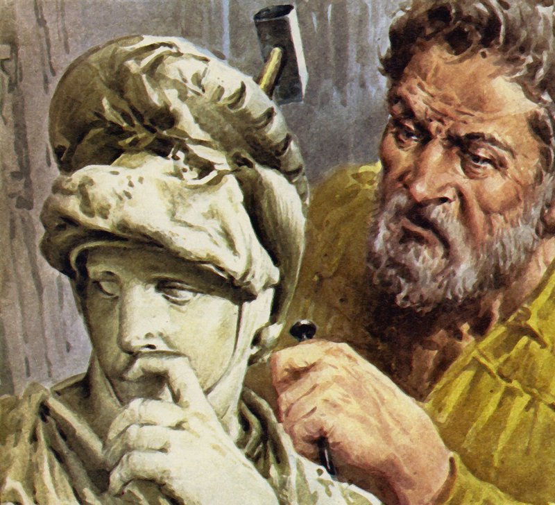 Michelangelo arbetade på ett kapell som skulle innehålla gravarna för familjen de Medici av English School