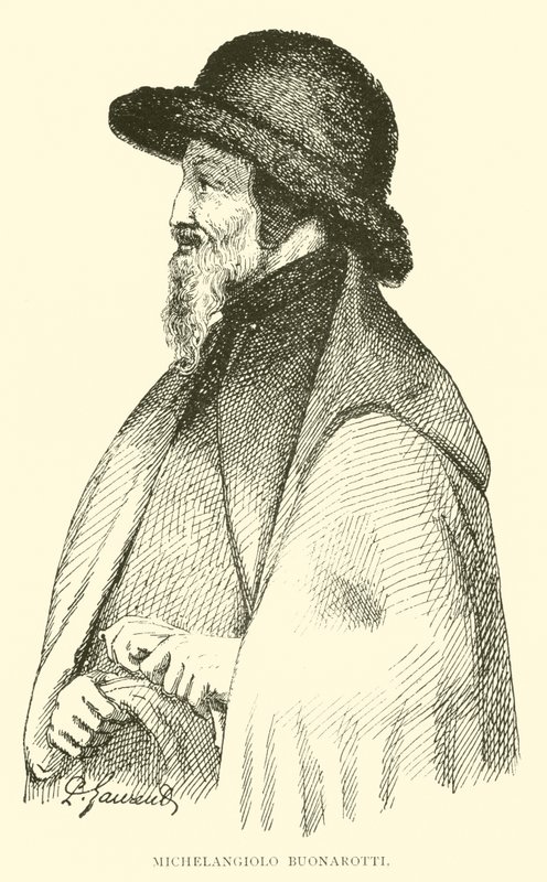 Michelangelo Buonarroti (gravyr) av English School