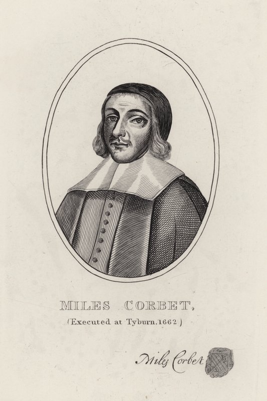 Miles Corbet (gravyr) av English School