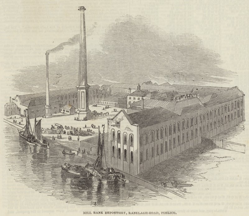 Mill Bank Depository, Ranelagh-Road, Pimlico (gravyr) av English School