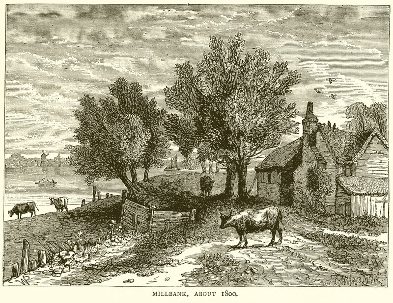Millbank, omkring 1800 av English School