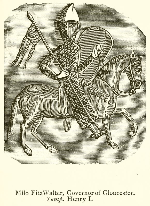 Milo FitzWalter, guvernör i Gloucester. Temp. Henrik I av English School
