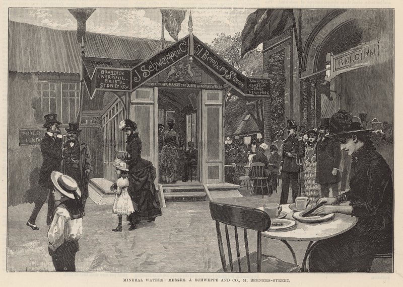 Mineralvatten; Mrs J Schweppe & Co, 51 Berners Street av English School