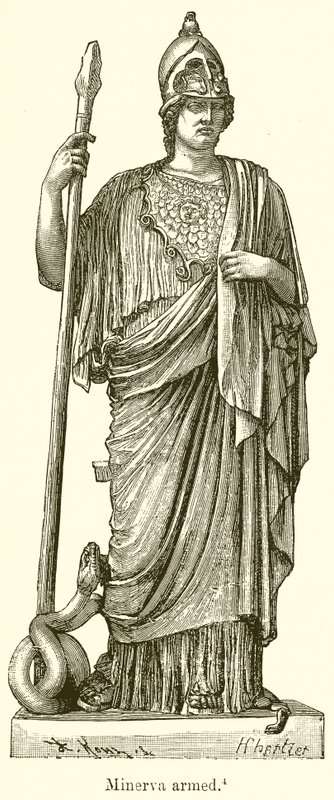 Minerva beväpnad av English School
