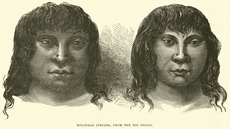 Miranhas indianer, från Rio svart av English School