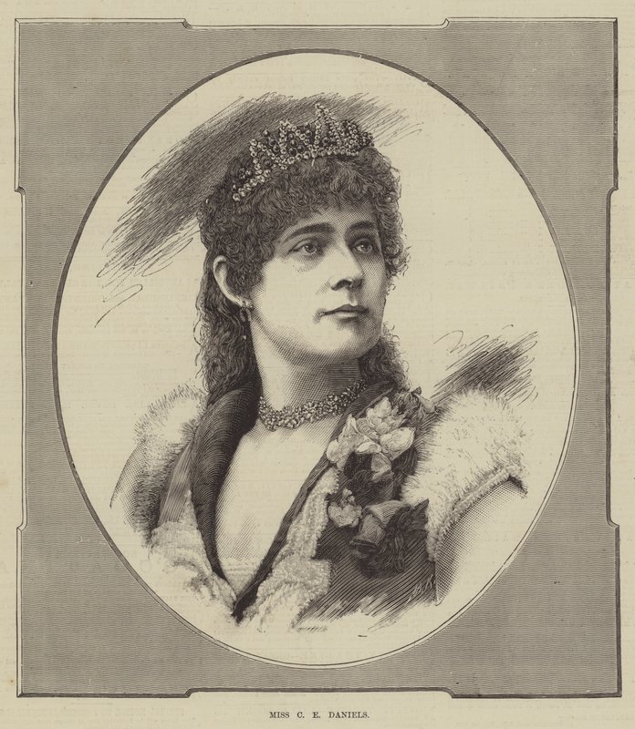 Miss C E Daniels (gravyr) av English School