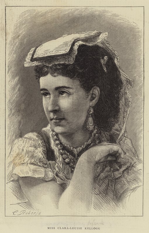 Miss Clara-Louise Kellogg (gravyr) av English School