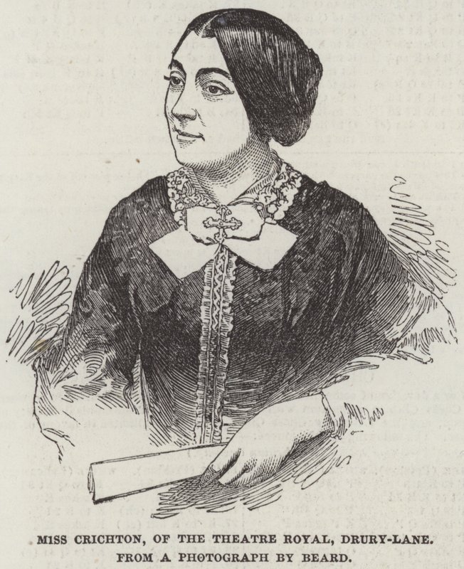 Miss Crichton från Theatre Royal, Drury-Lane (gravyr) av English School