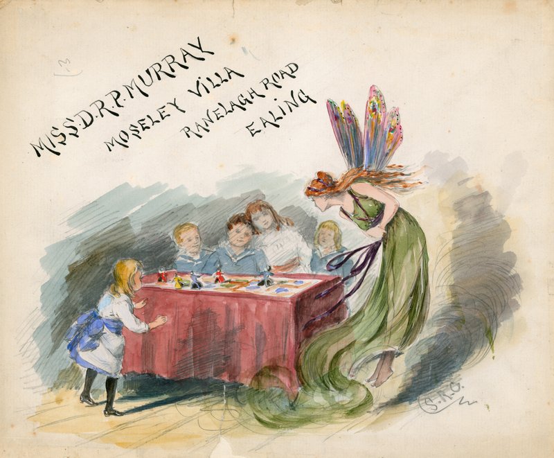 Miss D R P Murray, Moseley Villa, Ranelagh Road, Ealing, London (wc på papper) av English School