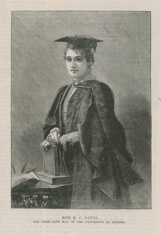 Miss MC Dawes, första damen MA vid University of London av English School