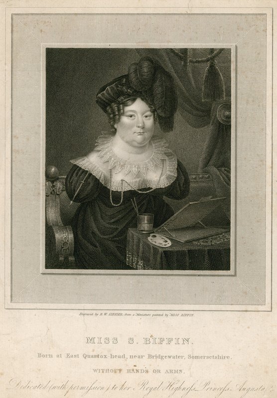 Miss Sarah Biffin, konstnär av English School