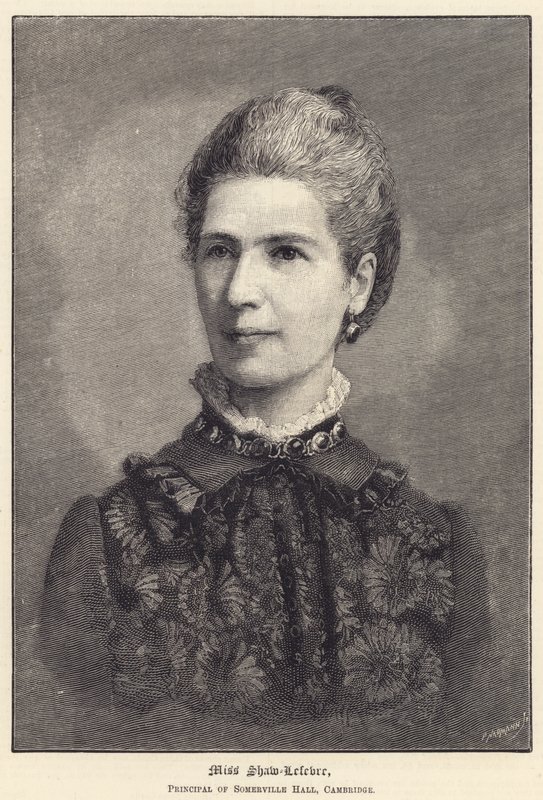 Miss Shaw-Lefevre, rektor i Somerville Hall, Cambridge (gravyr) av English School