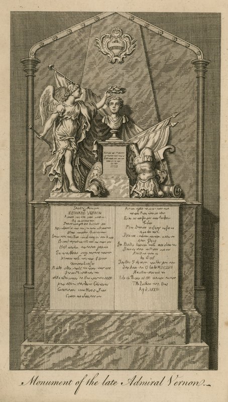 Monument över amiral Edward Vernon av English School