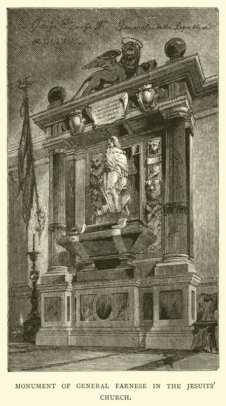 General Farneses monument i jesuitkyrkan av English School