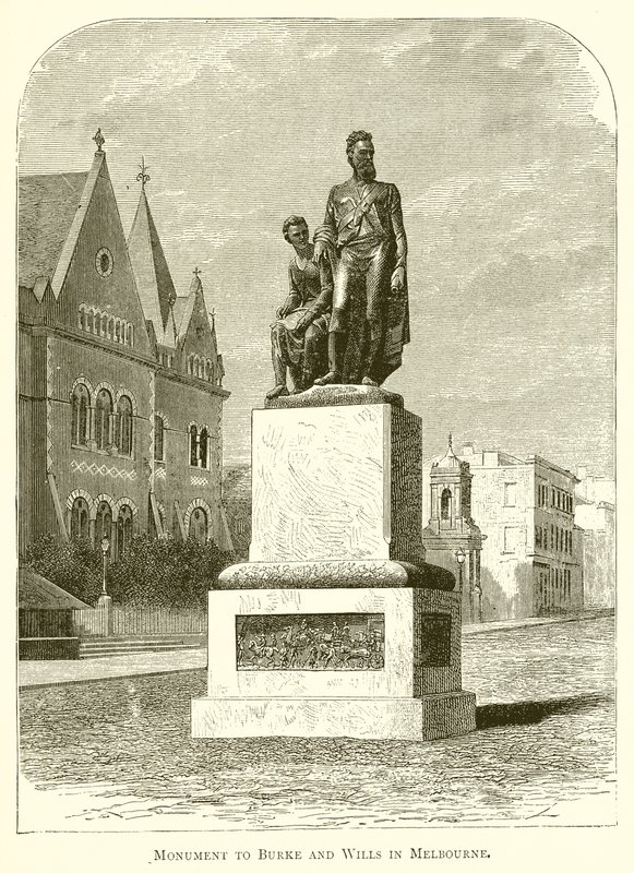Monument till Burke och Wills i Melbourne av English School