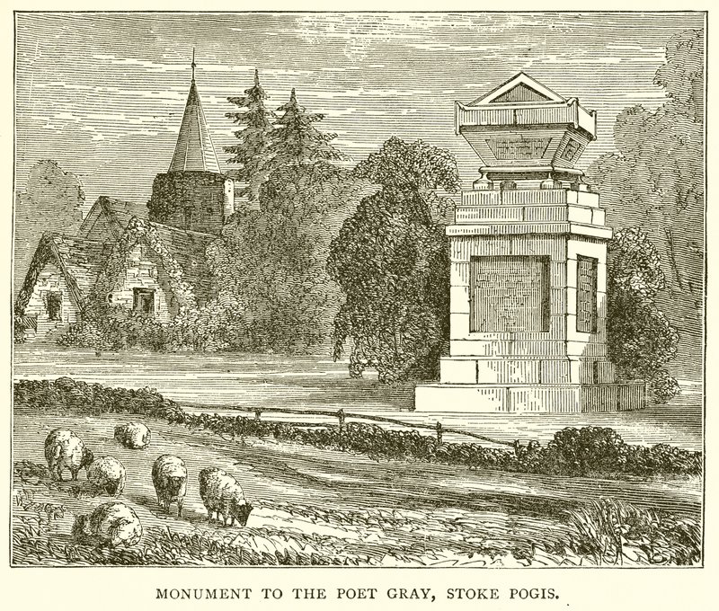 Monument till poeten Gray, Stoke Poges av English School