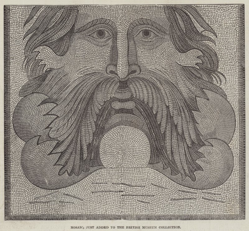 Mosaik, precis lagt till British Museum Collection (gravyr) av English School