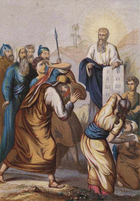 Moses presenterar buden av English School