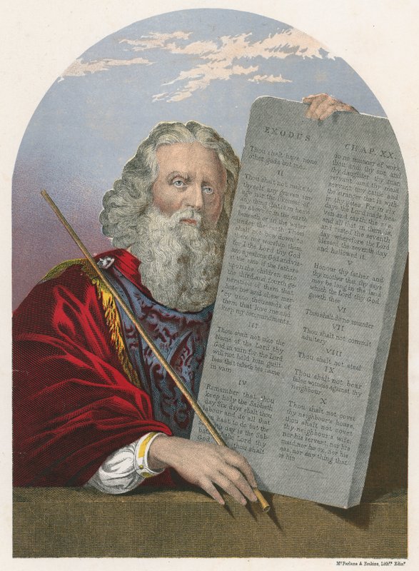 Moses med lagens tabeller av English School