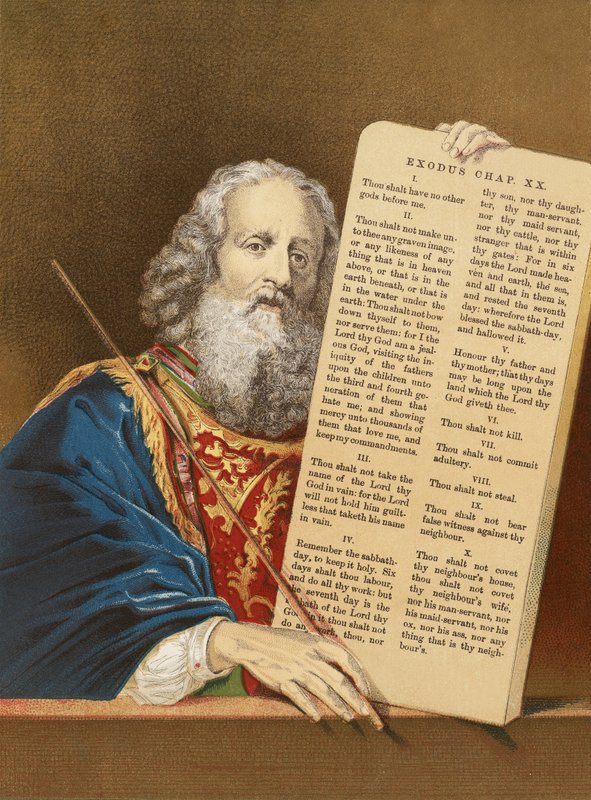 Moses med lagens tavlor av English School