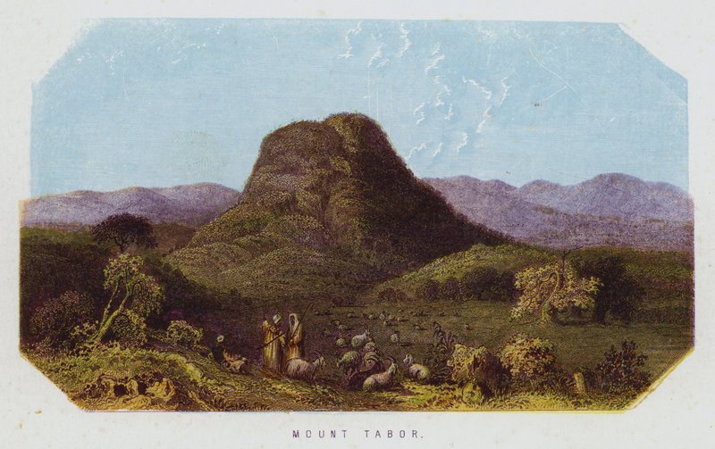 Mount Tabor (färg litho) av English School
