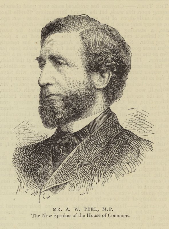 Mr A W Peel, MP (gravyr) av English School