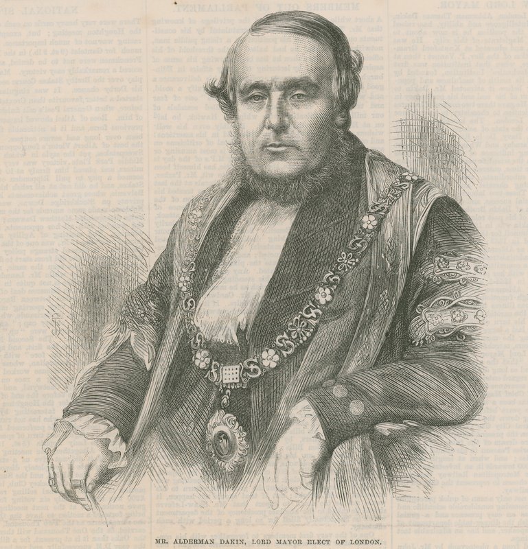Herr Alderman Dakin, valde överborgmästare i London av English School