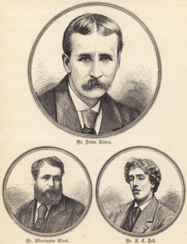 Mr Briton Riviere, Mr Warrington Wood, Mr RC Belt (gravyr) av English School